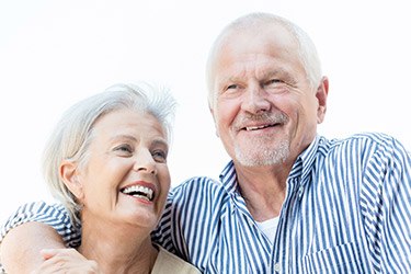 smiling older couple