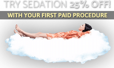 Try sedation 50 percent off with your first paid procedure