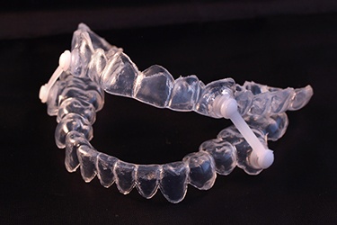 Oral appliance on black background