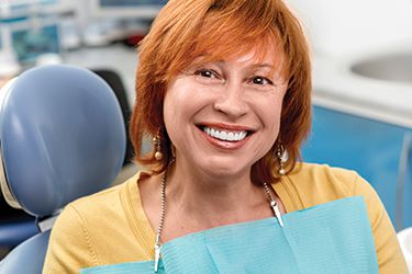 Older woman in dental chair