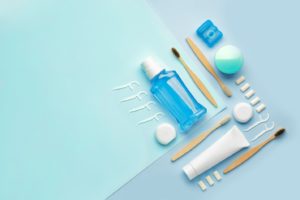 A variety of supplies for on-the-go oral hygiene with Invisalign