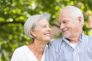 smiling older couple