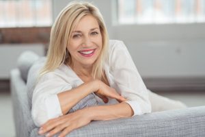 Beautiful middle-aged woman smiling