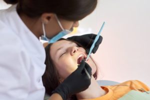 Special needs patient relaxing while receiving dental care