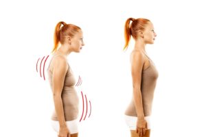 Woman working on her posture to find TMD relief