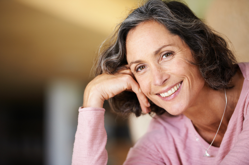 older smiling woman